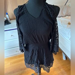BECCA by Rebecca virtue black swim coverup size M